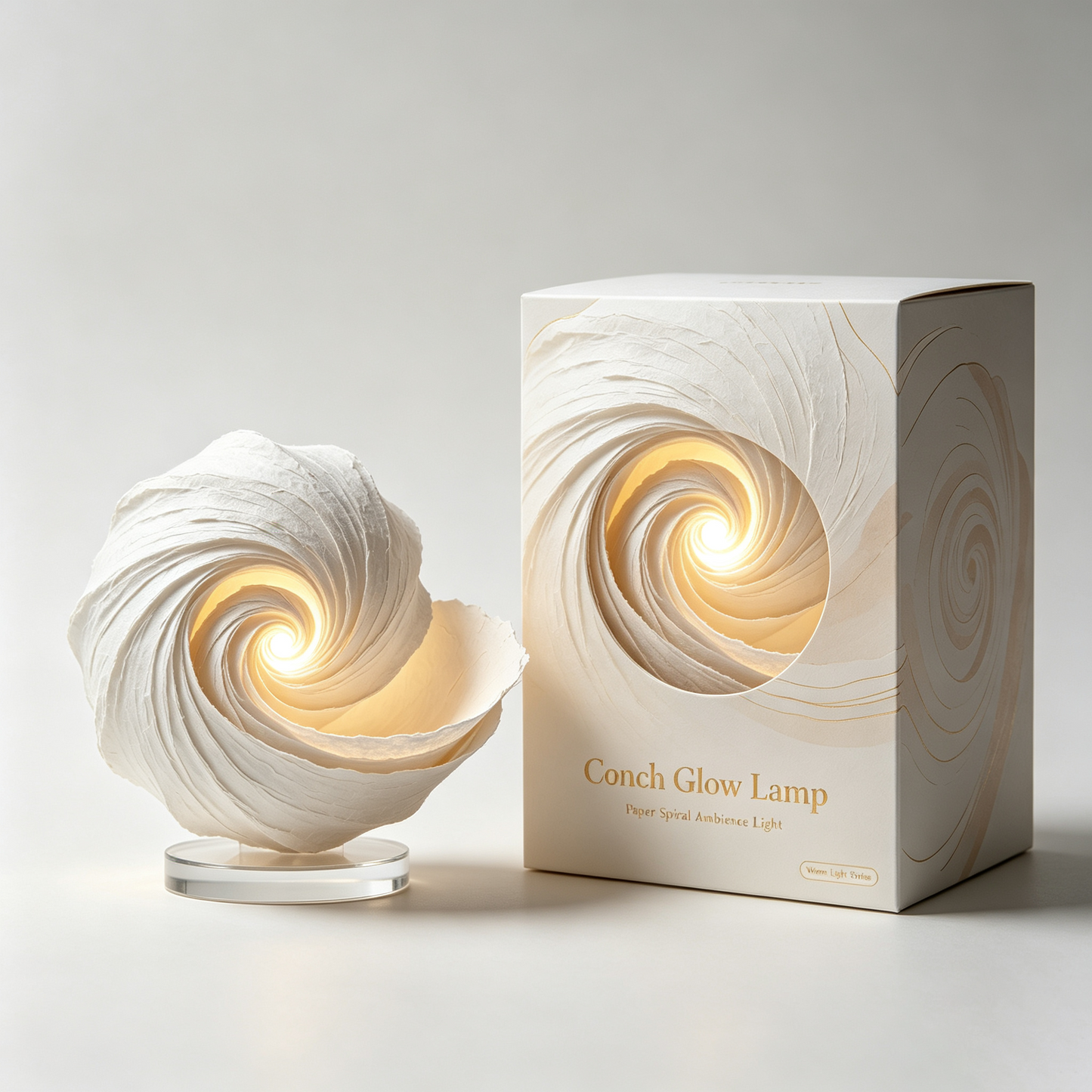 Minimalist Vortex Sculpture Ambient Light
