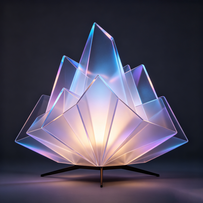 Iridescent Crystal Mountain Table Lamp