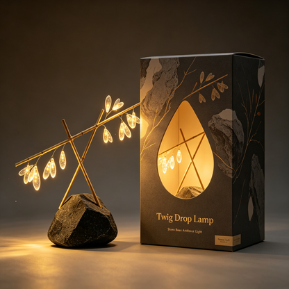 Zen Bamboo Branch Firefly Table Lamp