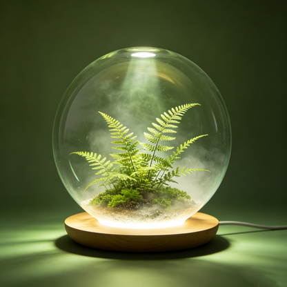 Spherical Glass Terrarium Lamp