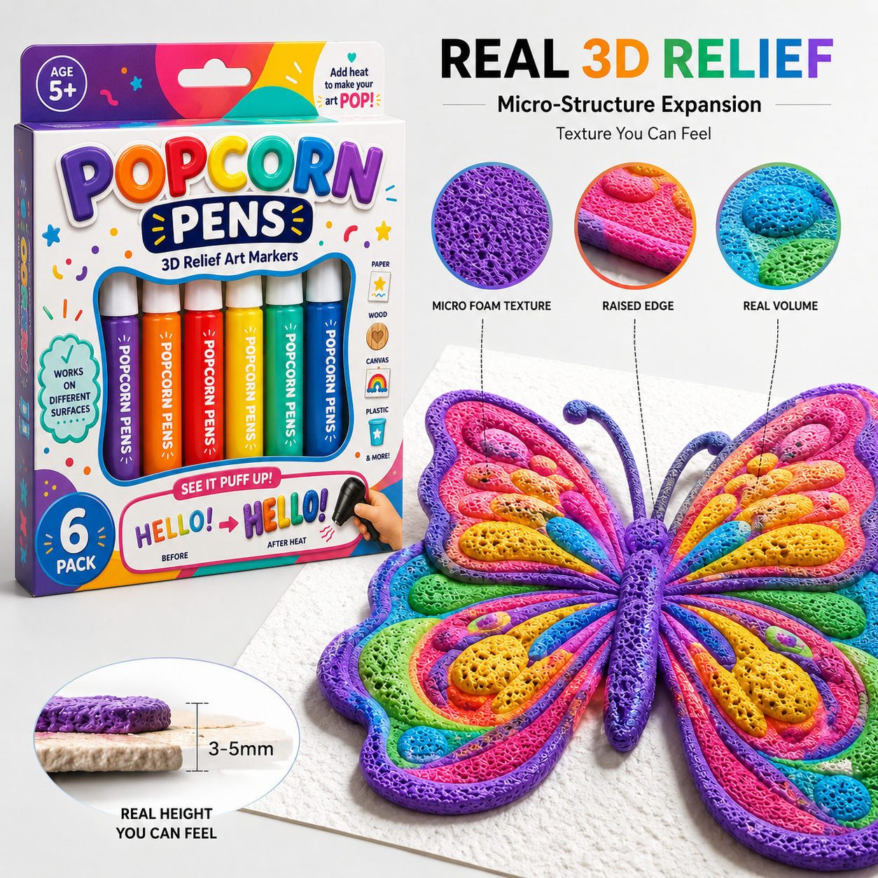 💡Save 50% by ordering today丨𝐁i𝐥𝐥𝐡𝐨𝐥® 3D Relief Art Pen – Turn Flat Drawings Into Touchable 3D Art🪄